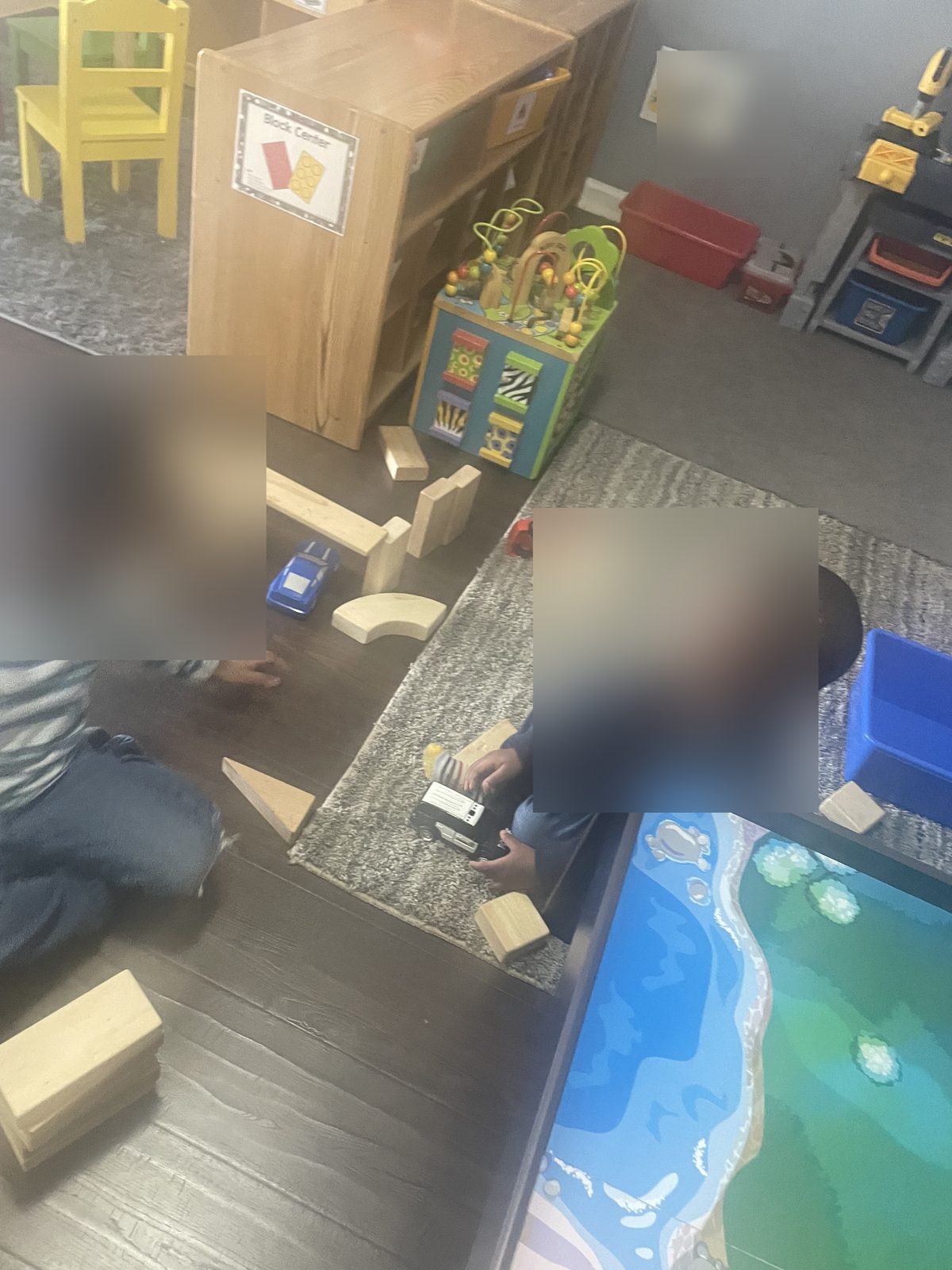 Children at the block center