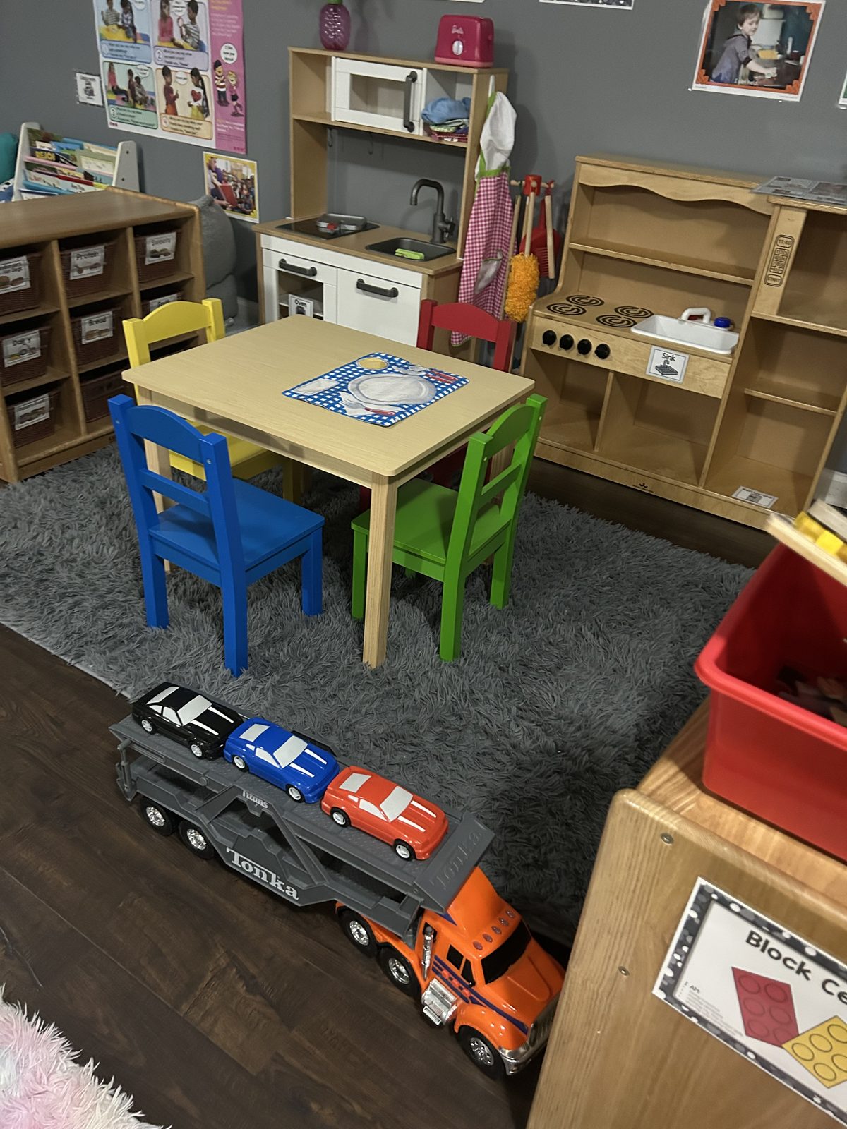 Dramatic play kitchen area